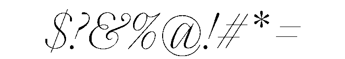 SaolStandard ThinItalic Font OTHER CHARS