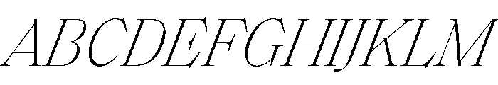 SaolStandard ThinItalic Font UPPERCASE