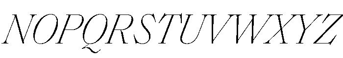 SaolStandard ThinItalic Font UPPERCASE