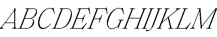 SaolText ThinItalic Font UPPERCASE