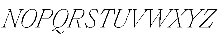 SaolText ThinItalic Font UPPERCASE