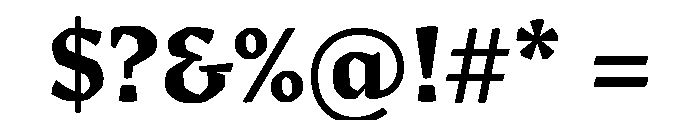 Sastre Extrabold Font OTHER CHARS