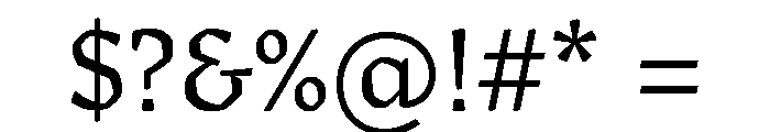Sastre Regular Font OTHER CHARS