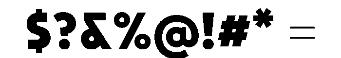 SawtonBauhaus Bold Font OTHER CHARS