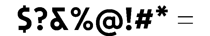 SawtonBauhaus Medium Font OTHER CHARS