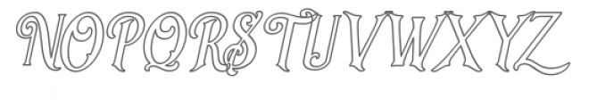 Sacred Bridge Outline Italic Font UPPERCASE