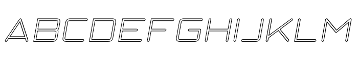 Sagoma Thin Outline Italic Font LOWERCASE