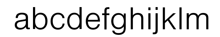 Sans-Light-Regular Font LOWERCASE