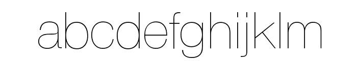 Sans-UltraLight-Regular Font LOWERCASE