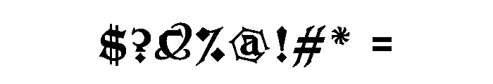 Saber Regular Font OTHER CHARS