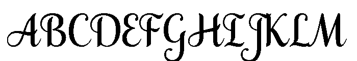 Samantha Bold Upright Font UPPERCASE