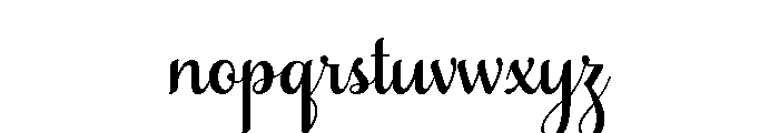 Samantha Bold Upright Font LOWERCASE
