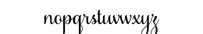 Samantha Regular Upright Font LOWERCASE