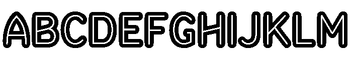 Sandbox Extra Bold Inline Font UPPERCASE