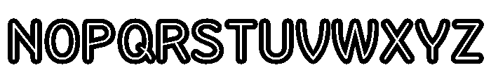 Sandbox Extra Bold Inline Font LOWERCASE