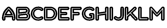 Sandbox Wide Extra Bold Inline Font UPPERCASE