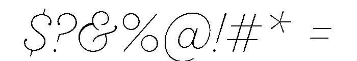 Sant'Elia Script Extra Light Font OTHER CHARS