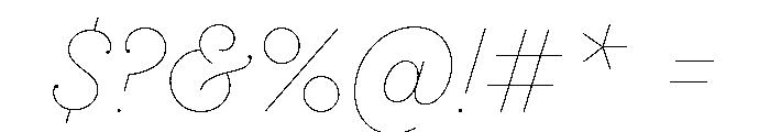 Sant'Elia Script Line Font OTHER CHARS