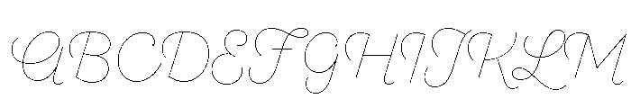 Sant'Elia Script Line Font UPPERCASE