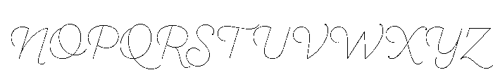 Sant'Elia Script Line Font UPPERCASE