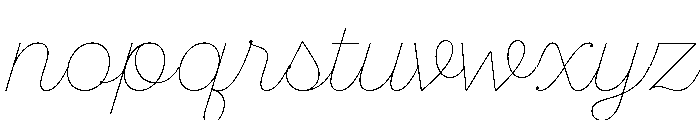 Sant'Elia Script Line Font LOWERCASE