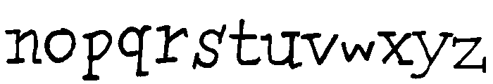 Sarcastic Robot Regular Font LOWERCASE