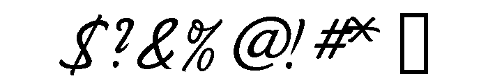 Sayer Script Light Font OTHER CHARS