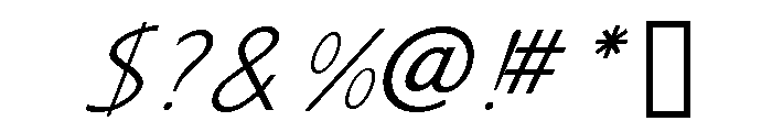 Sayer Spiritual Regular Italic Font OTHER CHARS