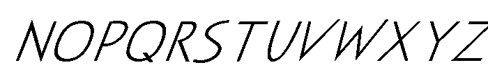 Sayer Spiritual Regular Italic Font UPPERCASE