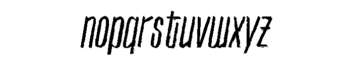 Sbrougher Slant Font LOWERCASE