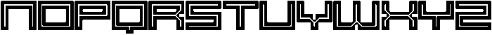 SB Raster Inline Extra Wide otf (400) Font LOWERCASE