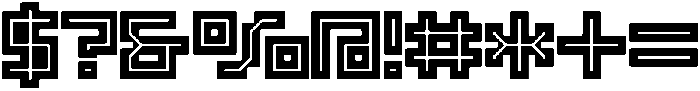 SB Raster Inline Semi Condensed otf (400) Font OTHER CHARS