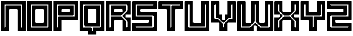 SB Raster Inline Semi Condensed otf (400) Font UPPERCASE