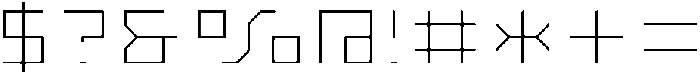 SB Raster Line Semi Condensed otf (400) Font OTHER CHARS