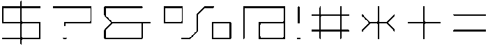SB Raster Line Wide otf (400) Font OTHER CHARS