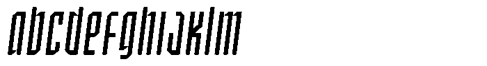 SbB Certiphica Extra Narrow Regular Italic Font UPPERCASE