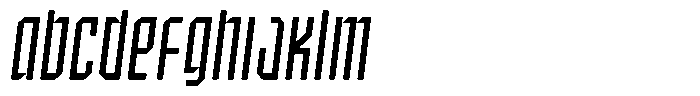 SbB Certiphica Narrow Regular Italic Font UPPERCASE