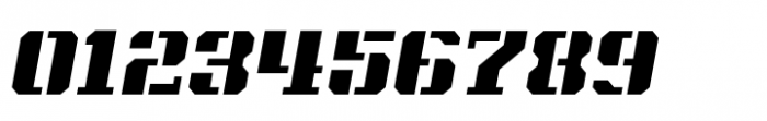 SbB Intermodal Stencil A Italic 10 Font OTHER CHARS