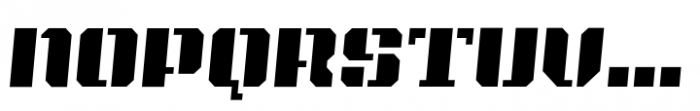SbB Intermodal Stencil B Italic 5 Font UPPERCASE