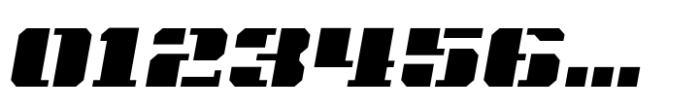 SbB Intermodal Stencil E Italic 10 Font OTHER CHARS