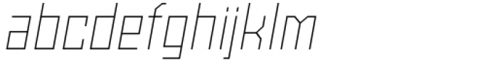 SbB Powertrain Extra Narrow Thin Italic Font LOWERCASE