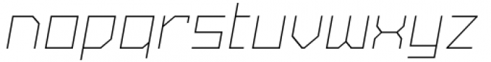 SbB Powertrain Wide Thin Italic Font LOWERCASE