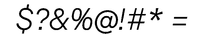 SBArticulate LightItalic Font OTHER CHARS