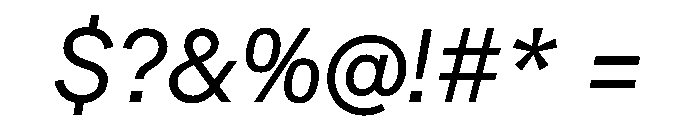 SBArticulate ScreenItalic Font OTHER CHARS