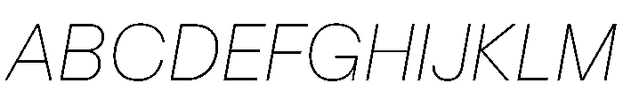 SBReimannStd ThinItalic Font UPPERCASE