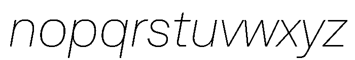SBReimannStd ThinItalic Font LOWERCASE