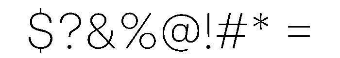 SBViadukt ExtraLight Font OTHER CHARS