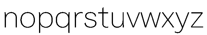 SBViadukt ExtraLight Font LOWERCASE