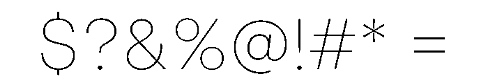 SBViadukt Thin Font OTHER CHARS