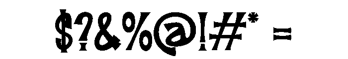 SCREAMY Regular Font OTHER CHARS